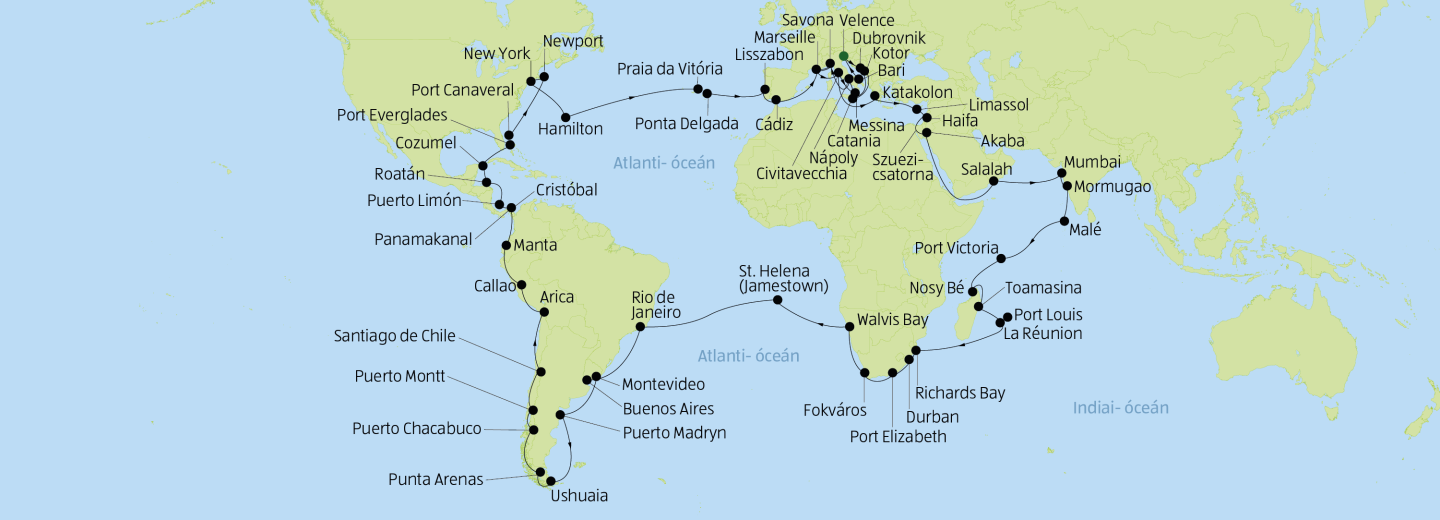 © Eurotours Világkörüli út 2023 - Hajós körutazás