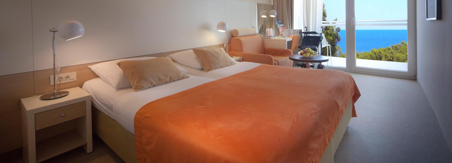 Zimmerbeispiel, Doppelzimmer Balkon Meerblick