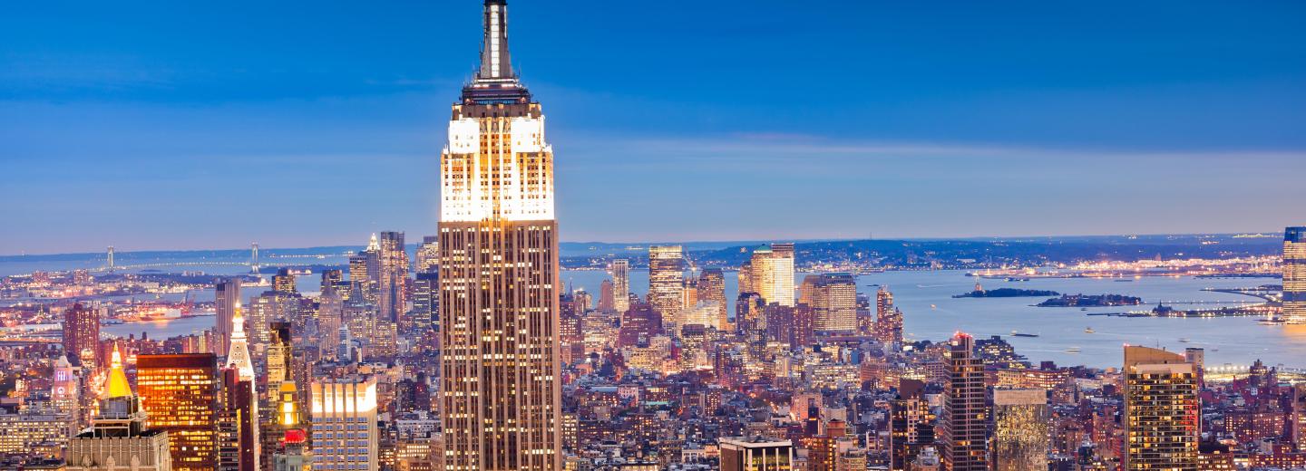 Manhattan New York az Empire State Buildinggel