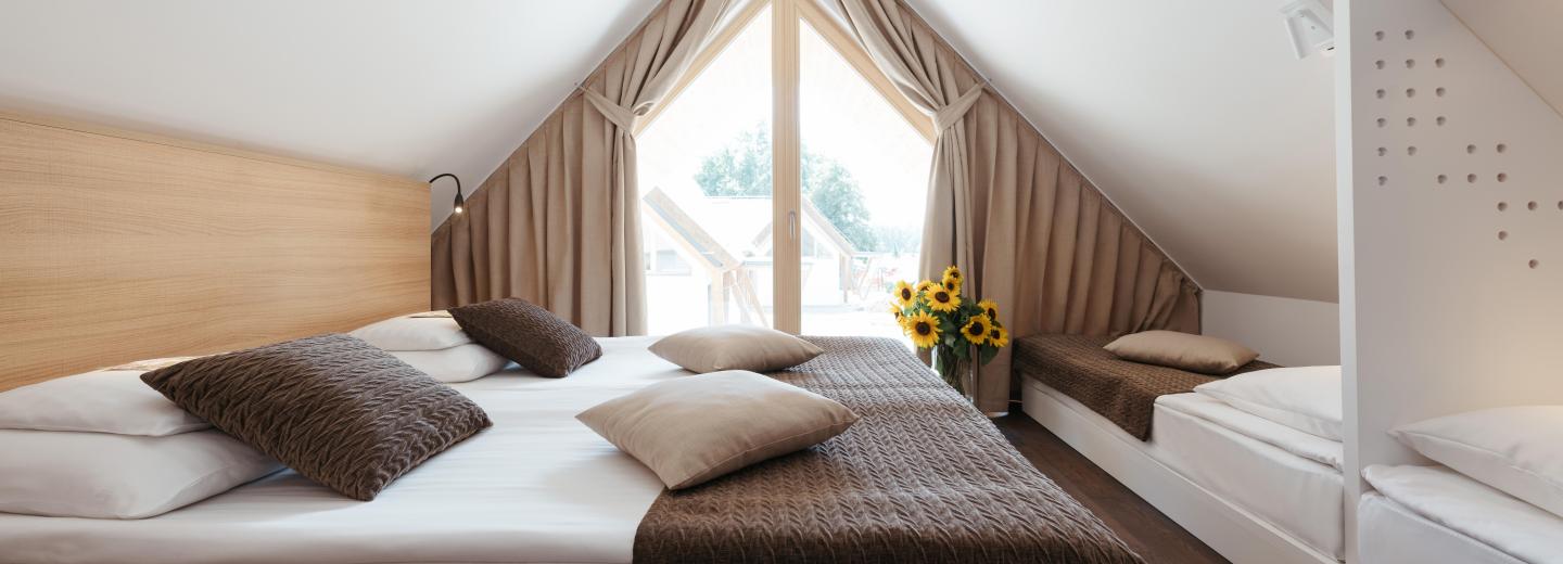 Szoba példa, apartman 4 felnőtt + 2 Gyermekek teraszsal